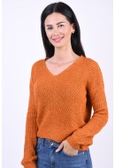 Women Sweater Jacqueline De Yong New Megan L/s Burunt/Orange